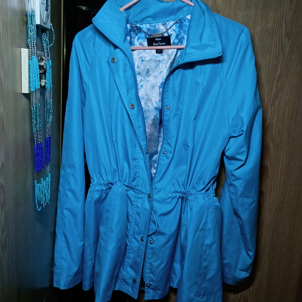 Dennis Basso Blue Utility Jacket for Women
